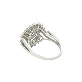 18k White Gold and Diamond Fancy Ring in size 5 and total gold weight of 3.66g